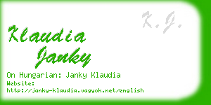 klaudia janky business card